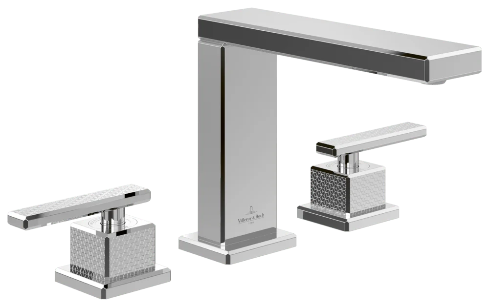 Villeroy & Boch Mettlach Dreiloch-Waschtischarmatur TVW126002000, 340 x 150 x 200 mm, Chrom