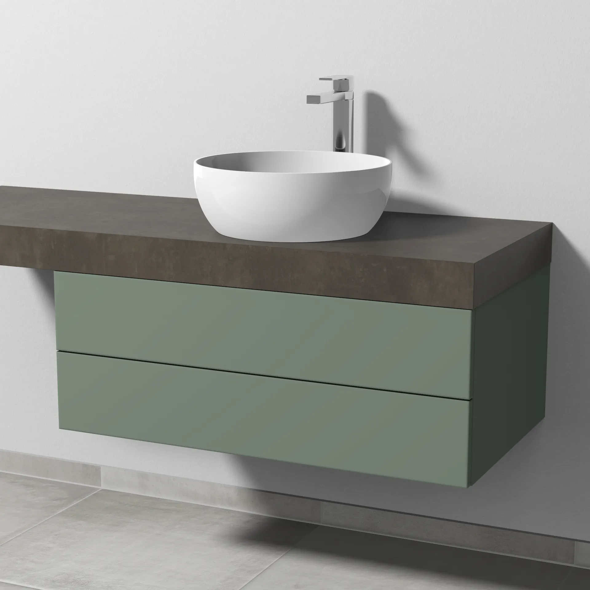 Sanipa Waschtischunterschrank „2morrow“ 900 × 340 × 520 mm in Soft-Green