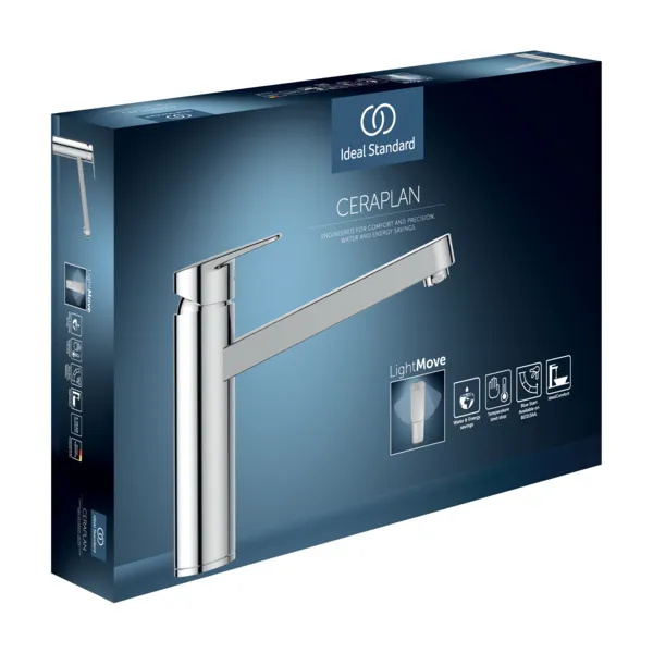 Küchenarmatur Ceraplan Ausladung 204mm mit hohem Rohrauslauf Chrom Küchenarmatur Ceraplan Ausladung 204mm mit hohem Rohrauslauf Chrom