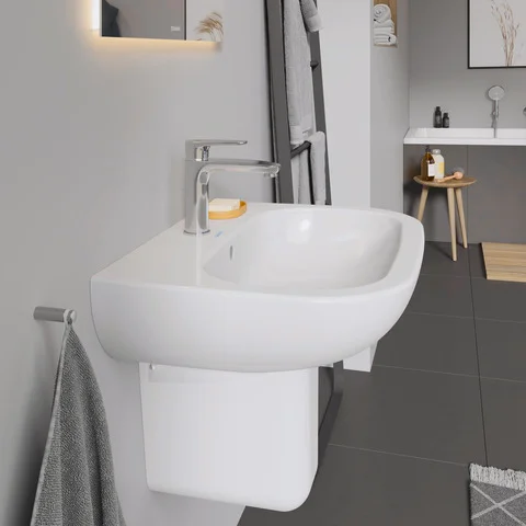 Wandwaschtisch „D-Code“, mit Überlauf 60 × 46 cm Wandwaschtisch „D-Code“, mit Überlauf 60 × 46 cm