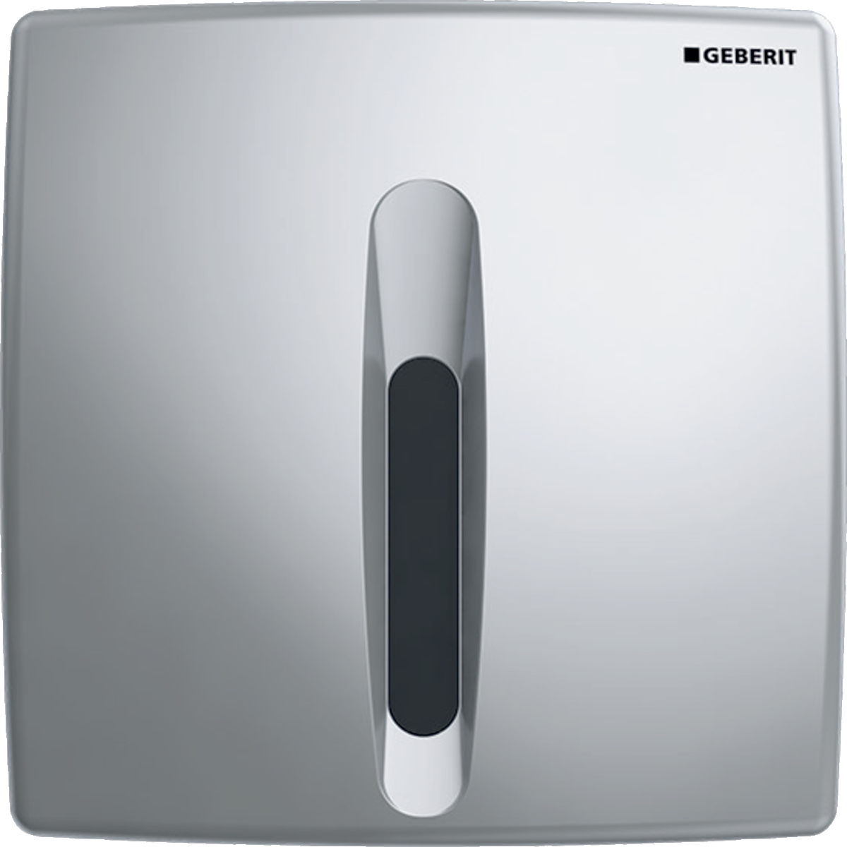 Geberit Urinalsteuerung mit elektronischer Spülauslösung, Netzbetrieb, Abdeckplatte Kunststoff, Basic: weiß-alpin