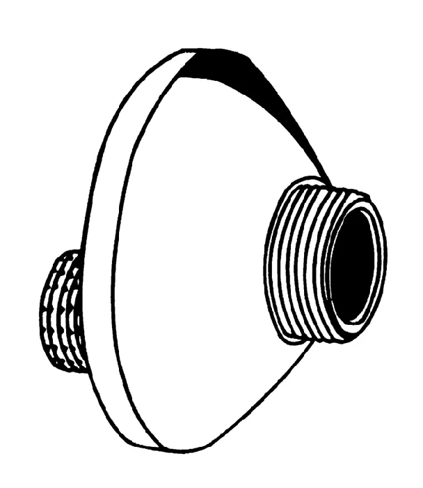 S-Anschluss 12001, 1/2'' x 3/4'', Verstellbarkeit 7,5 mm, Schraubrosette, chrom
