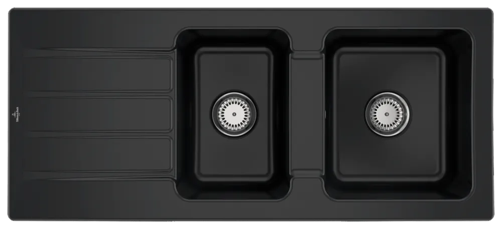 Villeroy & Boch Einbau-Küchenspülbecken „Architectura“ 80 1160 × 510 × 220 mm in Pure Black Villeroy & Boch Einbau-Küchenspülbecken „Architectura“ 80 1160 × 510 × 220 mm in Pure Black