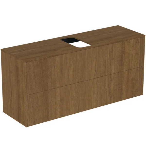 Ideal Standard Waschtischunterschrank „Conca“ 120,2 × 55 × 37,3 cm Walnuss dunkel Furnier Ideal Standard Waschtischunterschrank „Conca“ 120,2 × 55 × 37,3 cm Walnuss dunkel Furnier