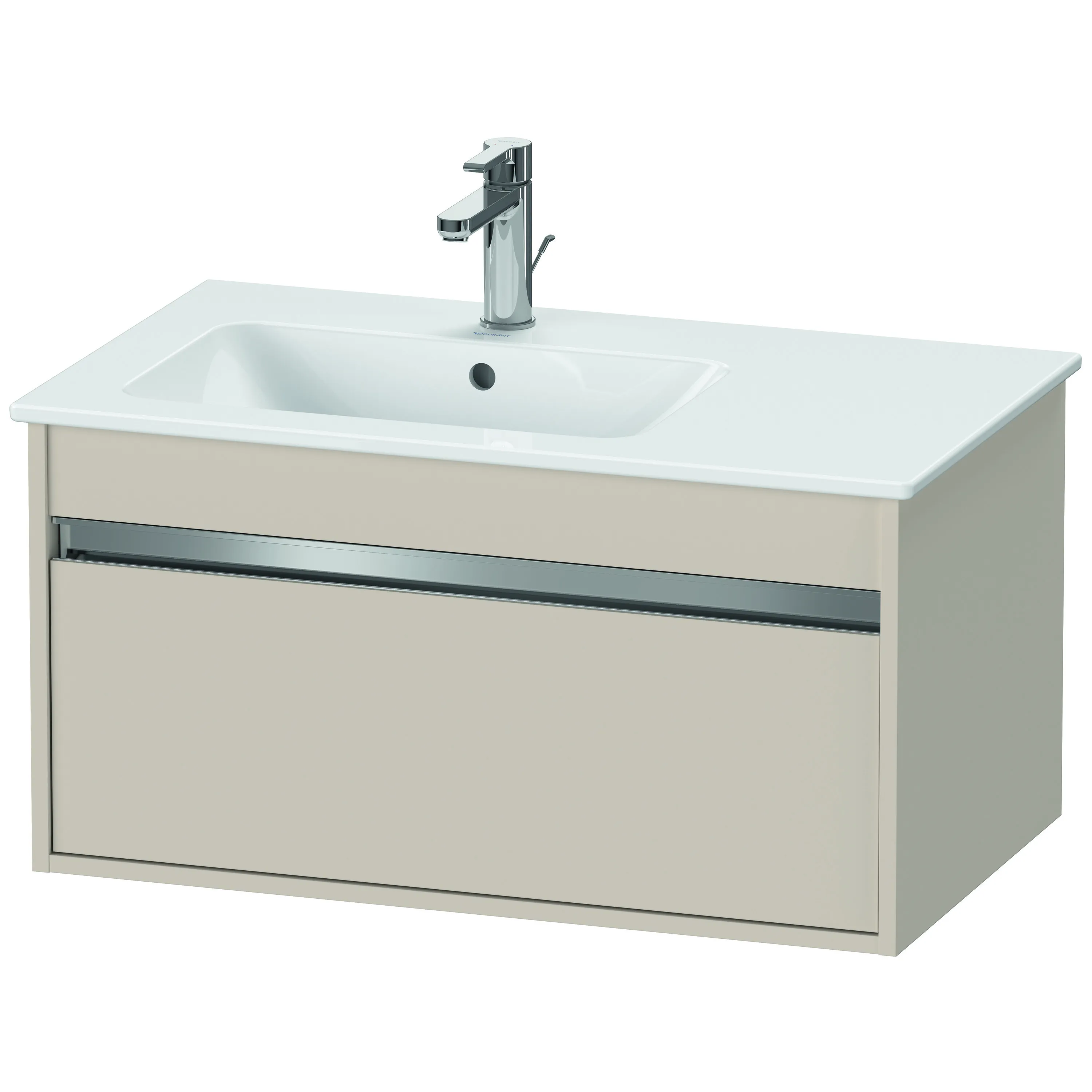 Duravit Waschtischunterschrank wandhängend „Ketho“ 80 × 41 × 47,5 cm Taupe Matt