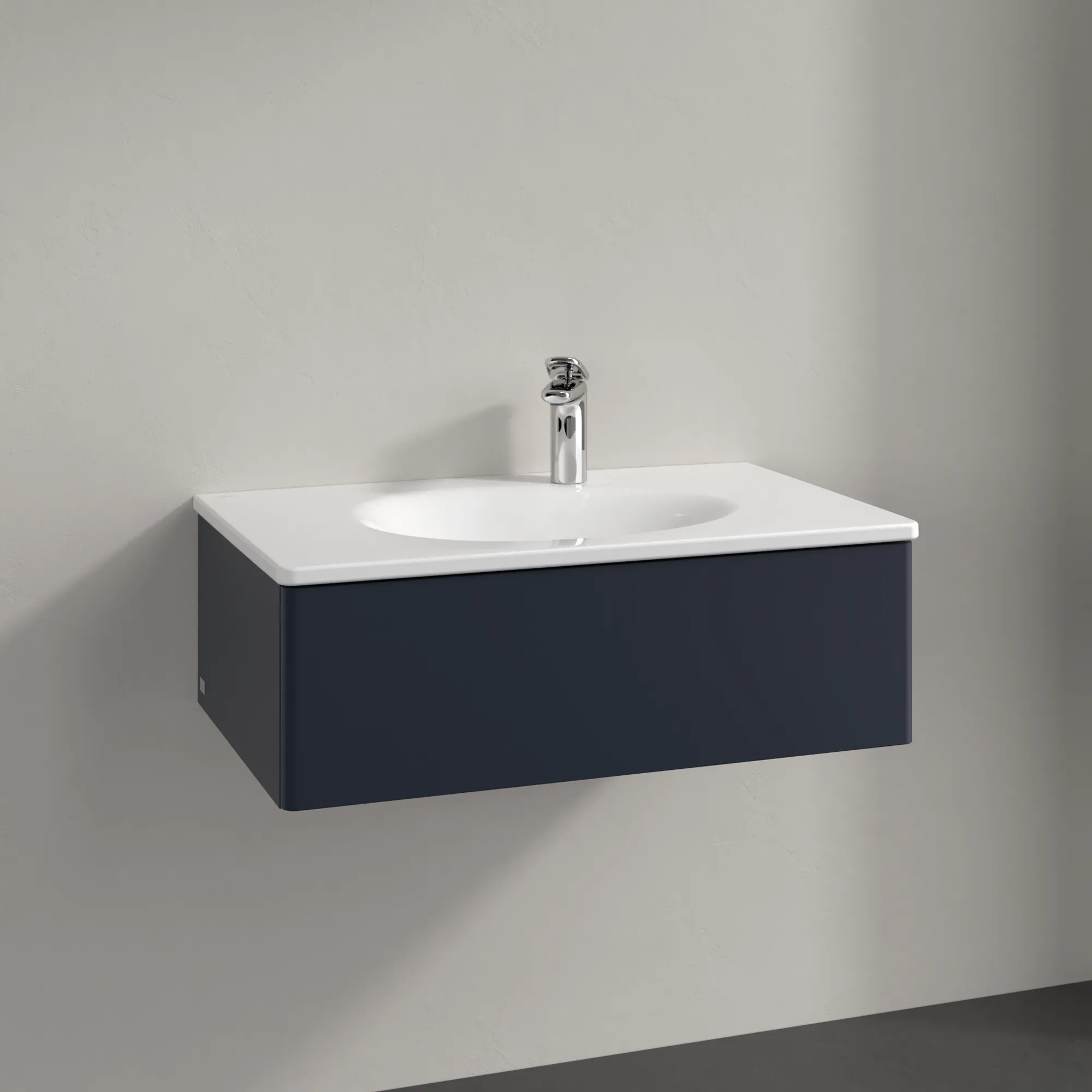 Villeroy & Boch Waschtischunterschrank für Schrankwaschtisch „Antao“ 788 × 256 × 496 mm Midnight Blue Matt Lacquer, für Becken mittig, mit Beleuchtung Villeroy & Boch Waschtischunterschrank für Schrankwaschtisch „Antao“ 788 × 256 × 496 mm Midnight Blue Matt Lacquer, für Becken mittig, mit Beleuchtung