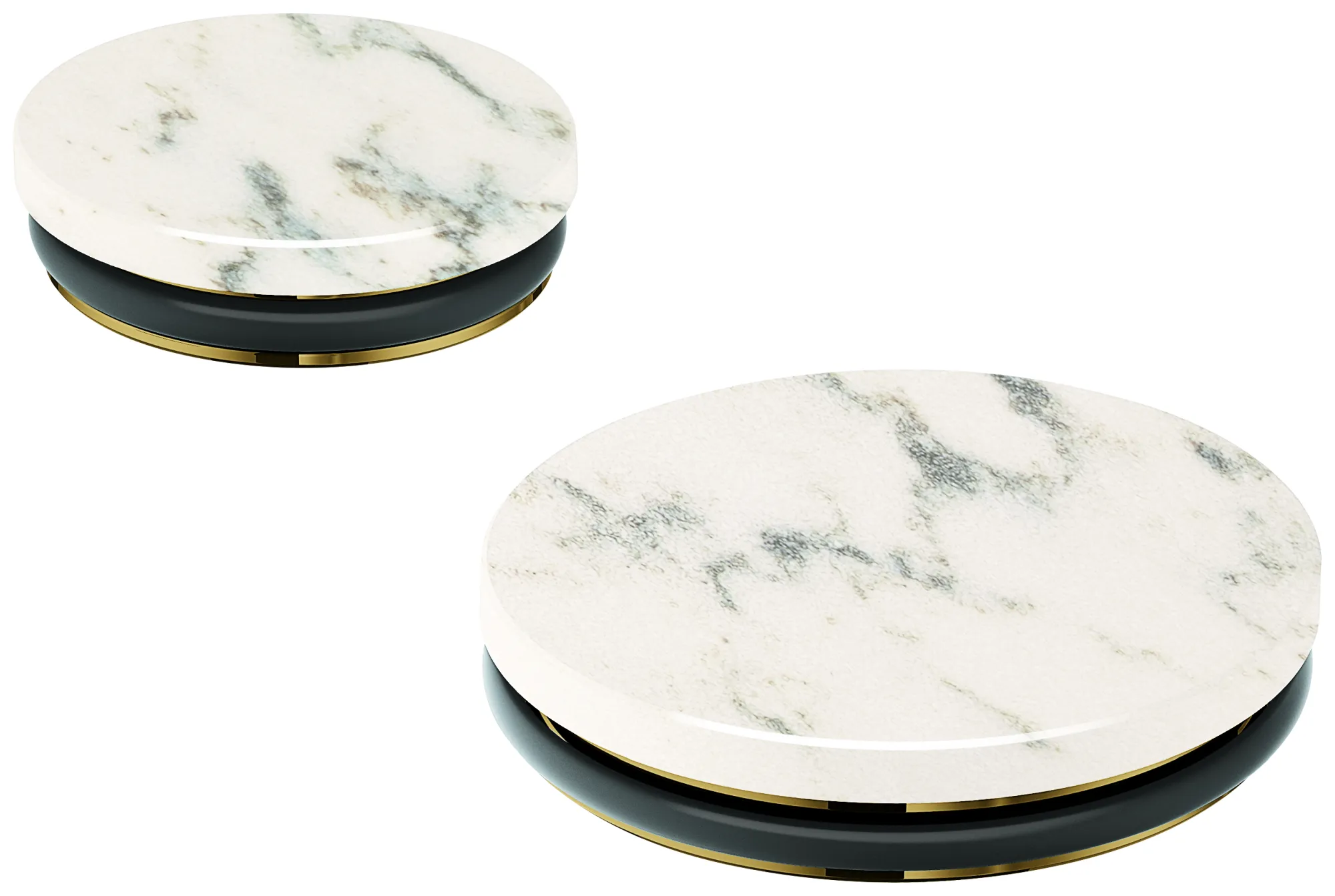 Einlagen Atrio Private Collection 48466, Material: White Attica Caesarstone Quarzverbundwerkstoff, für Knopfbetätigungen 24396, chrom Einlagen Atrio Private Collection 48466, Material: White Attica Caesarstone Quarzverbundwerkstoff, für Knopfbetätigungen 24396, chrom