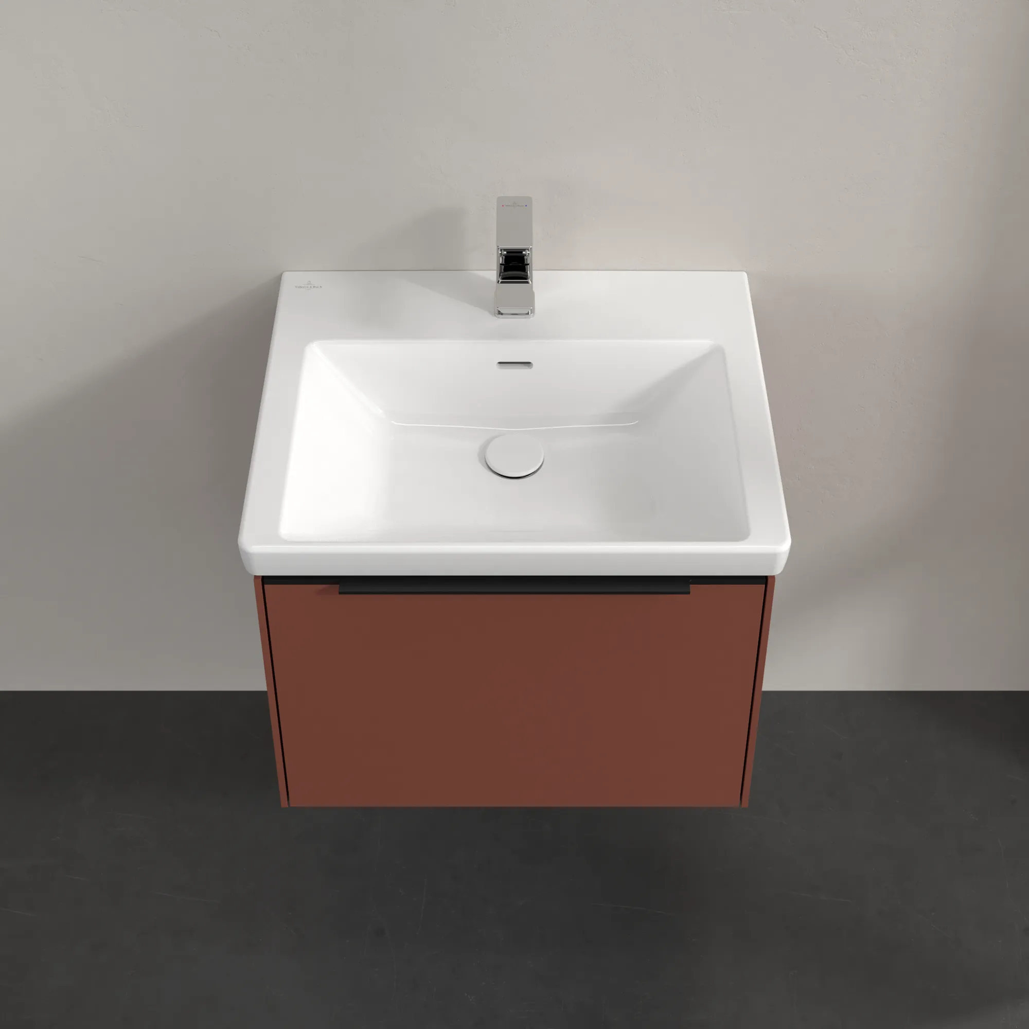 Villeroy & Boch Waschtischunterschrank „Subway 3.0“ für Schrankwaschtisch 572 × 429 × 478 mm Wine Red, für Becken mittig Villeroy & Boch Waschtischunterschrank „Subway 3.0“ für Schrankwaschtisch 572 × 429 × 478 mm Wine Red, für Becken mittig