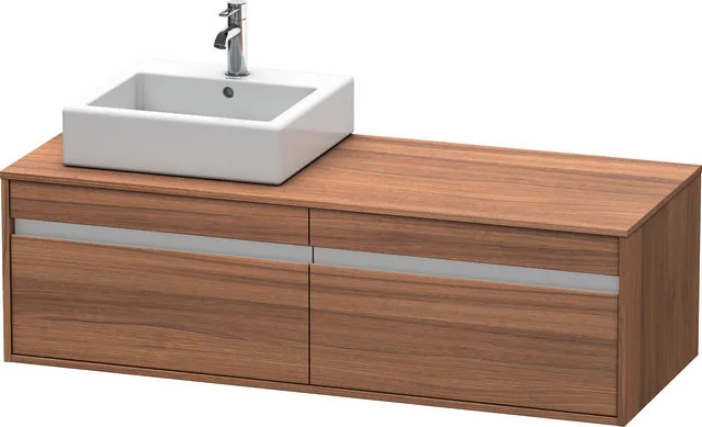 Duravit Waschtischunterschrank wandhängend „Ketho“ 140 × 42,6 × 55 cm Nussbaum Natur Duravit Waschtischunterschrank wandhängend „Ketho“ 140 × 42,6 × 55 cm Nussbaum Natur