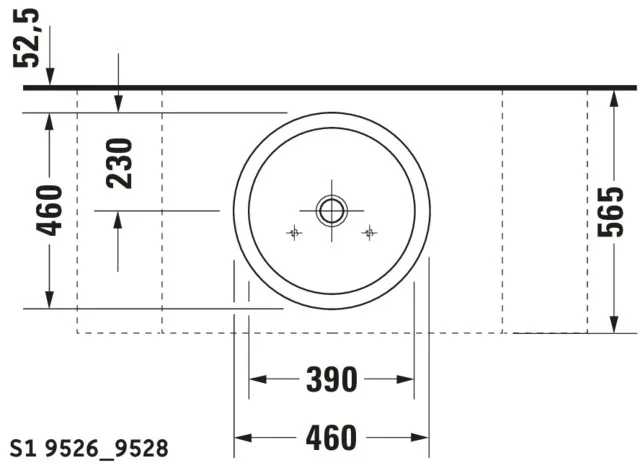 Aufsatzwaschtisch „Starck 1“, ohne Überlauf