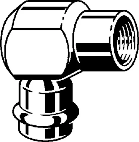 „Prestabo“ 90°-Winkel mit 1 Muffe und Innengewinde 22 mm × 3/4″