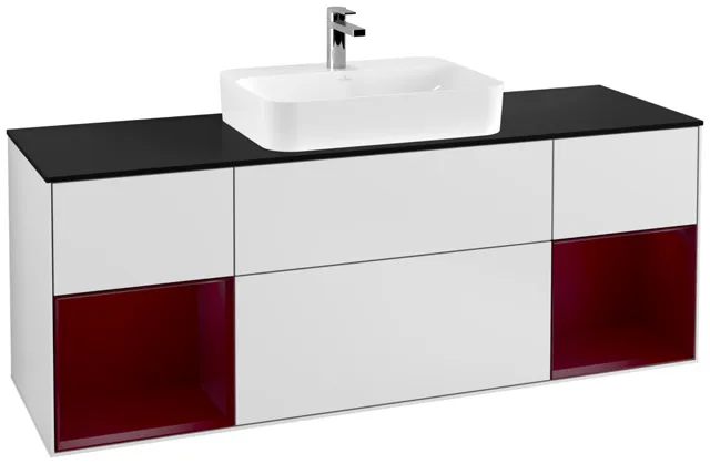 Villeroy & Boch Waschtischunterschrank „Finion“ für Schrankwaschtisch 1600 × 603 × 501 mm White Matt Lacquer, für Becken mittig