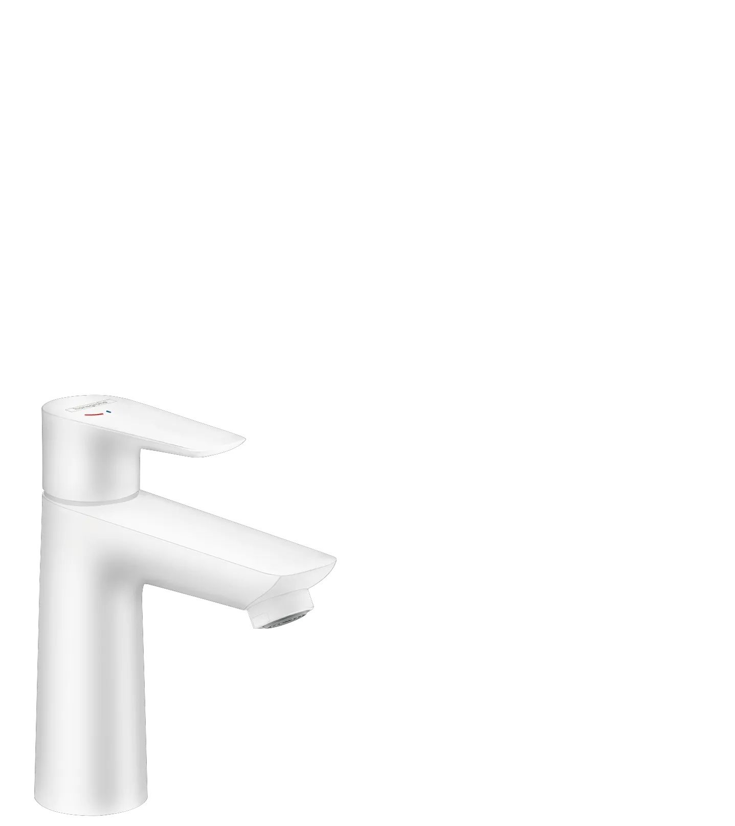 Hansgrohe Talis E Einhebel-Waschtischmischer 110 CoolStart mit Zugstangen-Ablaufgarnitur, Mattweiß