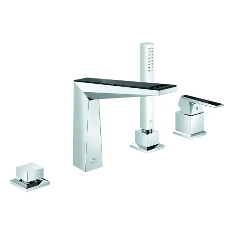 Grohe Allure Brilliant Private Collection 4-Loch-Einhand-Wannenkombination 29527, Griff in Vanilla Noir Ceasarstone, chrom Grohe Allure Brilliant Private Collection 4-Loch-Einhand-Wannenkombination 29527, Griff in Vanilla Noir Ceasarstone, chrom