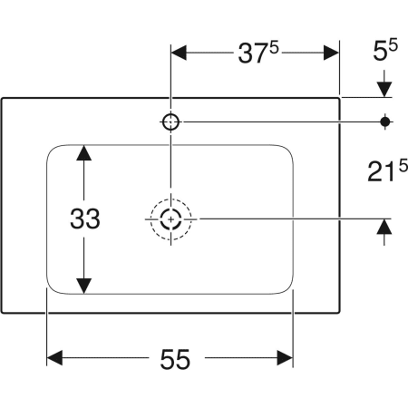 Schrankwaschtisch „One“ 75 × 48 cm in weiß alpin mit KeraTect® Schrankwaschtisch „One“ 75 × 48 cm in weiß alpin mit KeraTect®