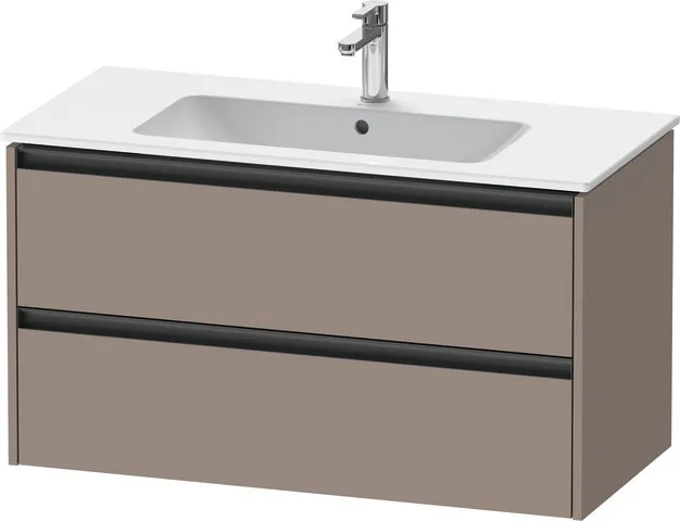 Duravit Waschtischunterschrank wandhängend „Ketho.2“ 101 × 55 × 48 cm Basalt Matt