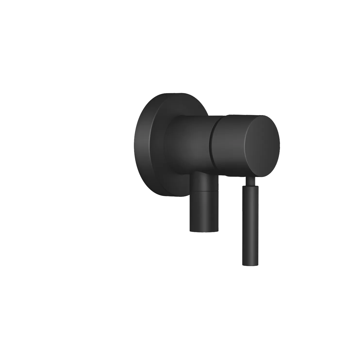 Dornbracht UP-Einhandbatterie mit Abdeckplatte mit integriertem Brauseanschluss Schwarz matt