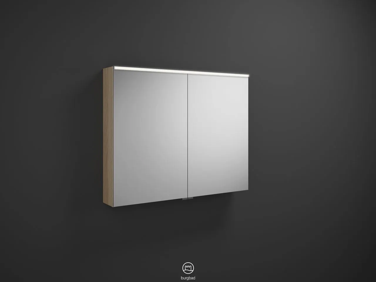 Spiegelschrank Eqio von burgbad - beidseitig verspiegelt, LED-Aufsatzleuchte 4200 K, Mattlack, 170x1000x800 mm Spiegelschrank Eqio von burgbad - beidseitig verspiegelt, LED-Aufsatzleuchte 4200 K, Mattlack, 170x1000x800 mm