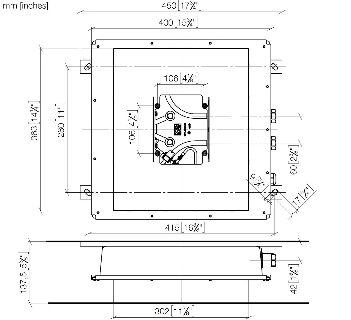 Dornbracht UP-Deckeneinbaukasten für Deckeneinbau mit Licht Dornbracht UP-Deckeneinbaukasten für Deckeneinbau mit Licht