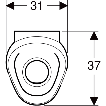 wasserloses Urinal „Preda“, ohne Zielobjekt 