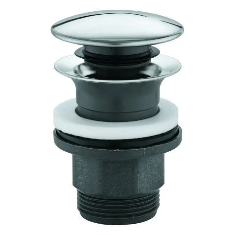 Ablaufgarnitur 40824, mit Druckstopfen, chrom Ablaufgarnitur 40824, mit Druckstopfen, chrom