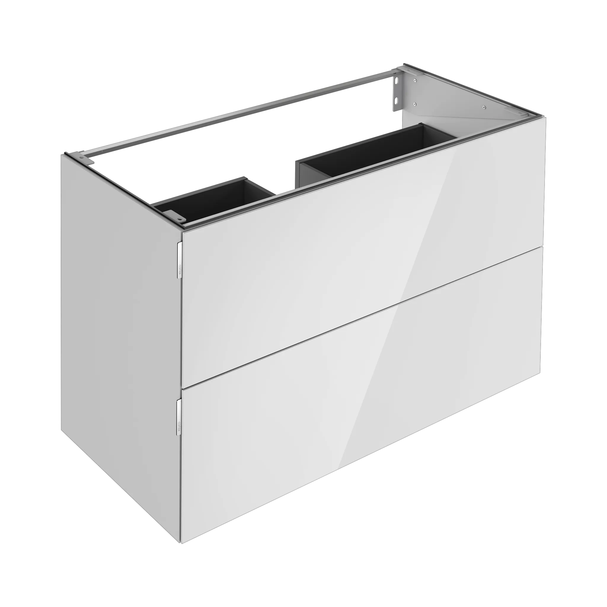 KEUCO EDITION 11 ART Waschtischunterbau mit 2 Auszügen und Beleuchtung, Manhattan / Glas Manhattan