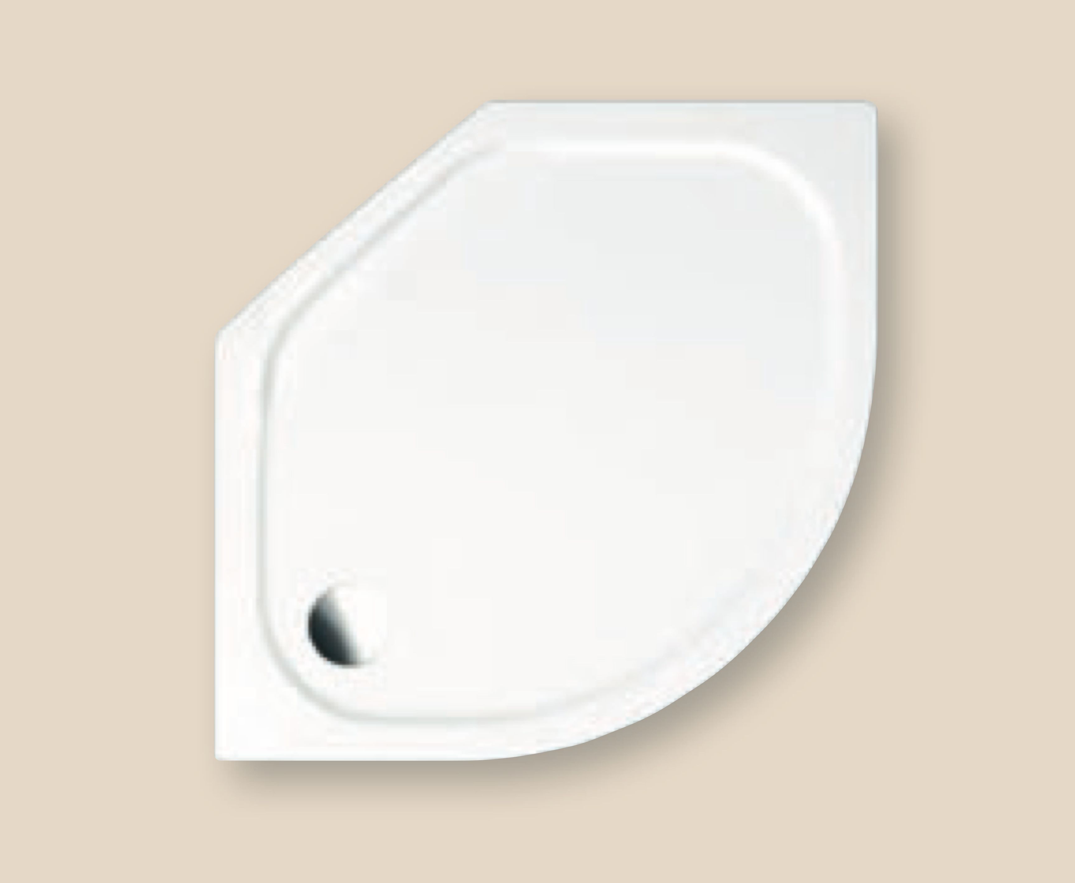 Duschwanne ohne Ecke „Udine“ 100 × 100 cm in Weiß