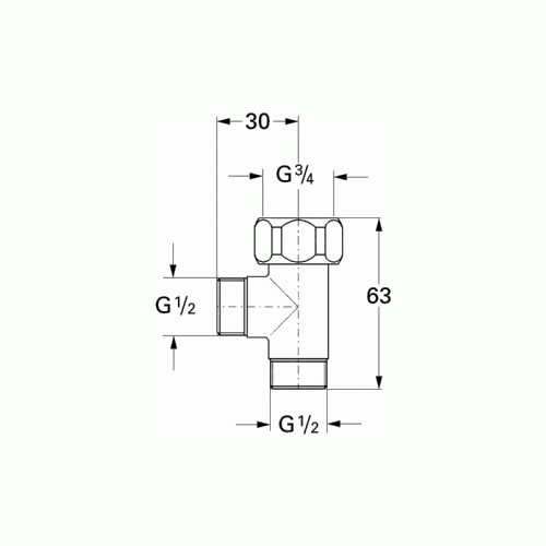 GROHE T-Stück Relexa 28875 3/4\" chrom, Sonderpreis GROHE T-Stück Relexa 28875 3/4\" chrom, Sonderpreis