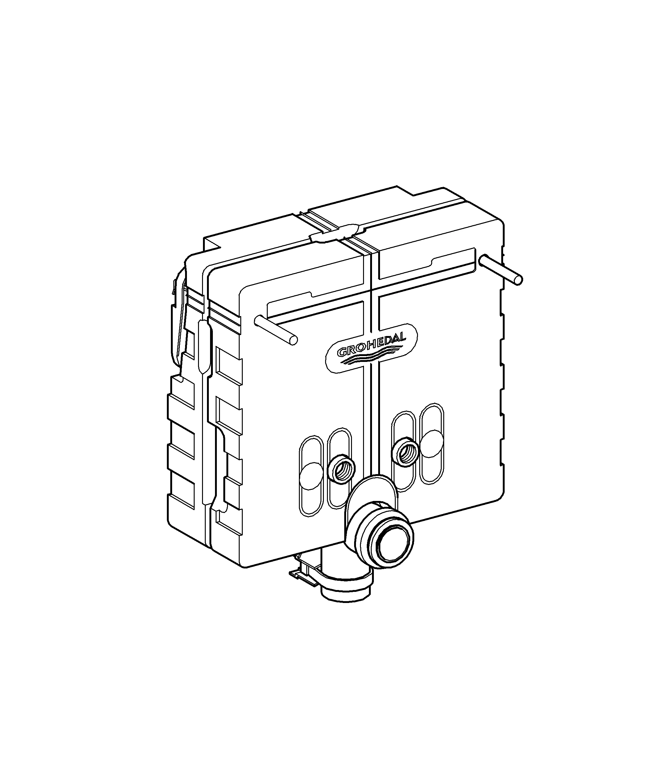 GROHE Waschtisch-Element Uniset 37576 für Einlochbatterie ohne Standkonsolen