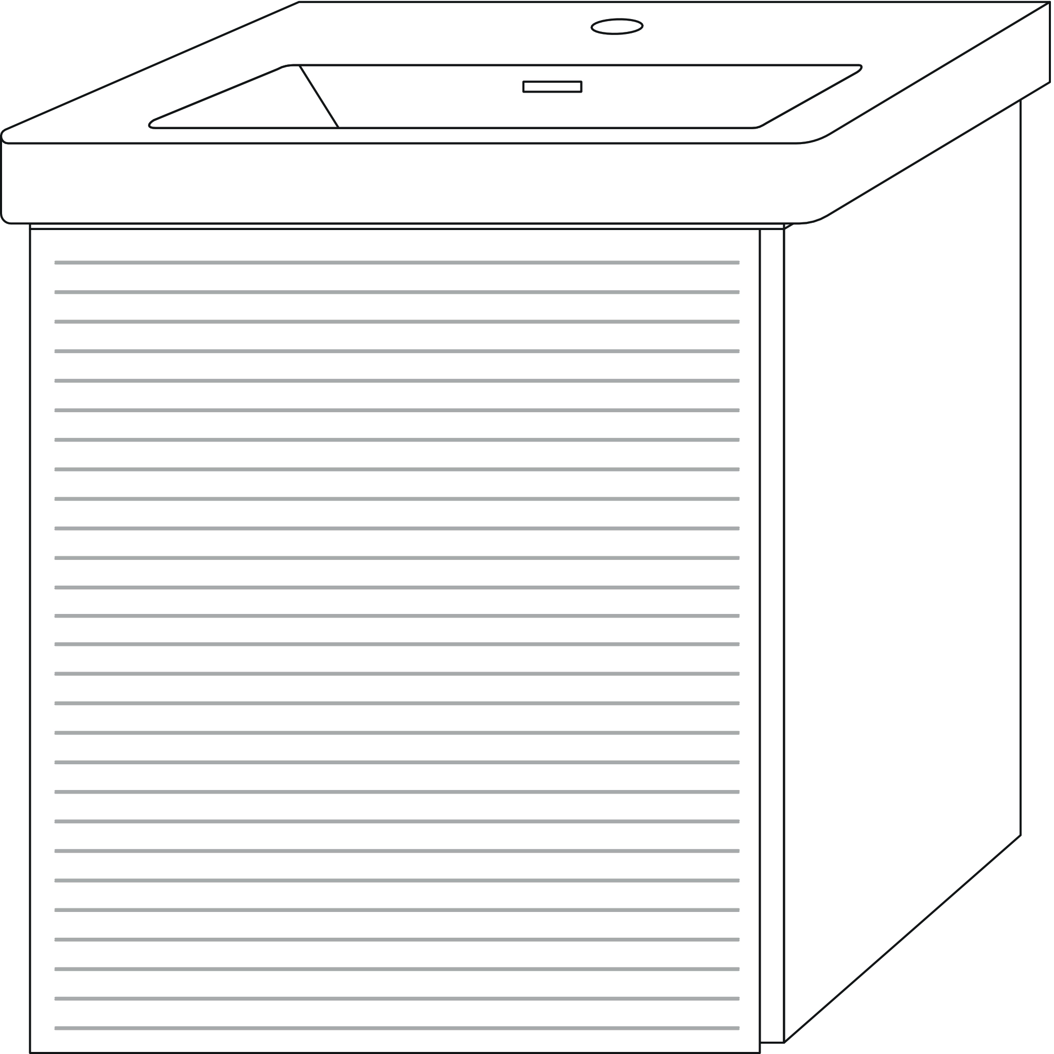 Sanipa Waschtischunterschrank „3way“ Struktur 457 × 517 × 391 mm in Sandgrau (matt), Anschlag rechts
