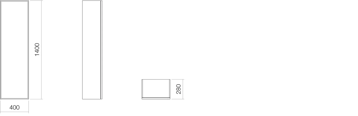 Alape Hochschrank Arkta 400 x 1400 Seidengrau Alape Hochschrank Arkta 400 x 1400 Seidengrau