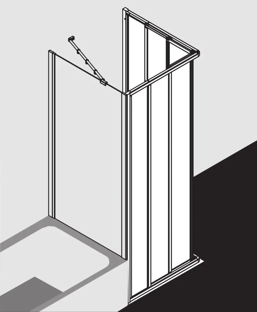 Kermi Duschdesign IBIZA 2000 Eckeinstieg 3-teilig (Gleittüren) - Halbteil Kermi Duschdesign IBIZA 2000 Eckeinstieg 3-teilig (Gleittüren) - Halbteil