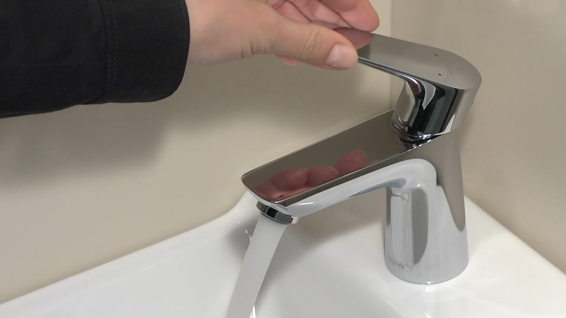 Hansgrohe Talis E Einhebel-Waschtischmischer 80 mit Zugstangen-Ablaufgarnitur, Chrom