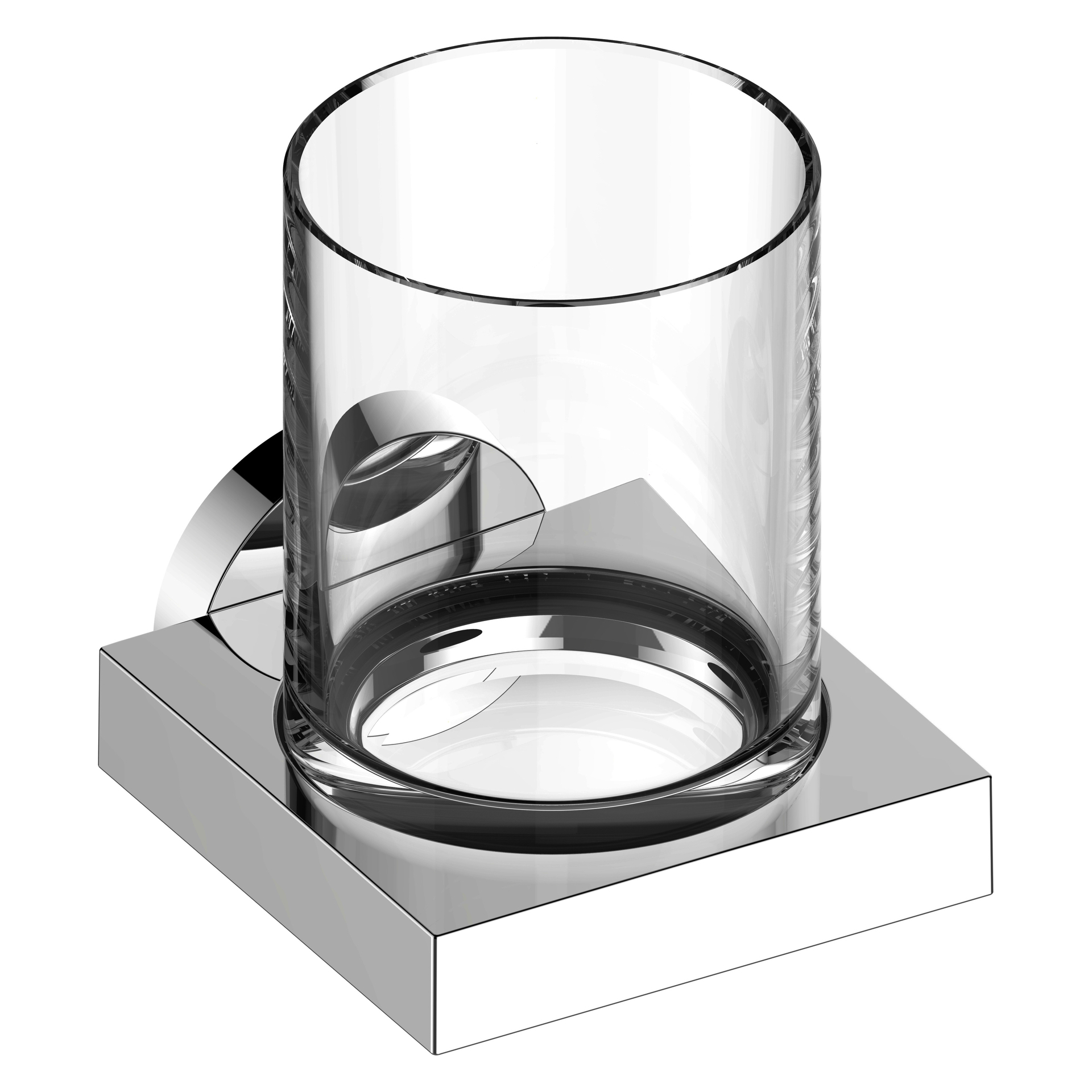 Edition 90 19050019000 Glashalter mit Echtkristall-Glas verchromt