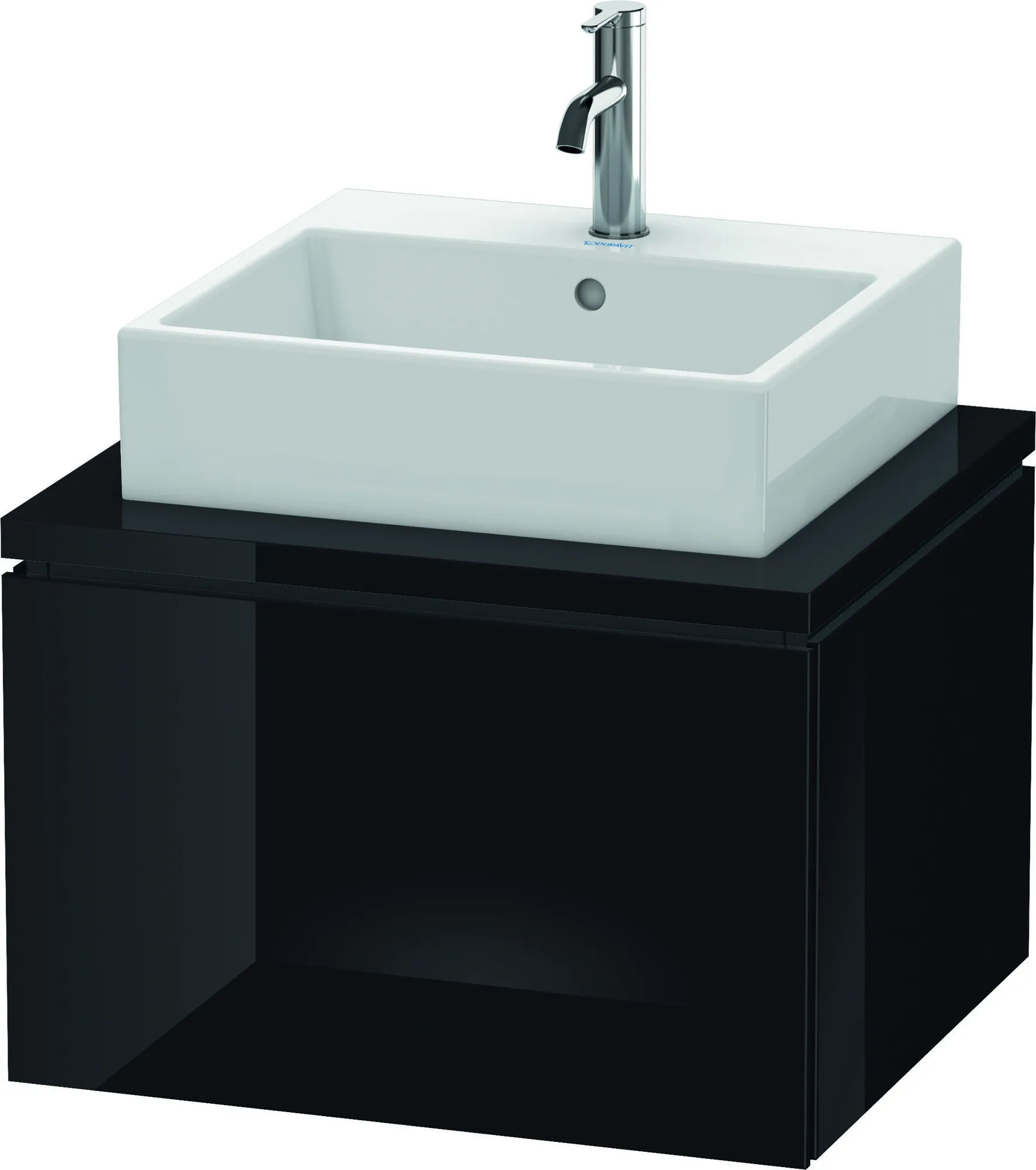 Duravit Waschtischunterschrank wandhängend „L-Cube“ 62 × 40 × 54,7 cm Schwarz Hochglanz Duravit Waschtischunterschrank wandhängend „L-Cube“ 62 × 40 × 54,7 cm Schwarz Hochglanz