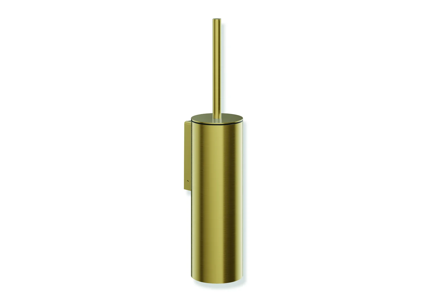 HEWI WC-Bürstengarnitur System 900, PVD gold gebürstet, Wandmontage, 438 mm hoch, 106 mm tief