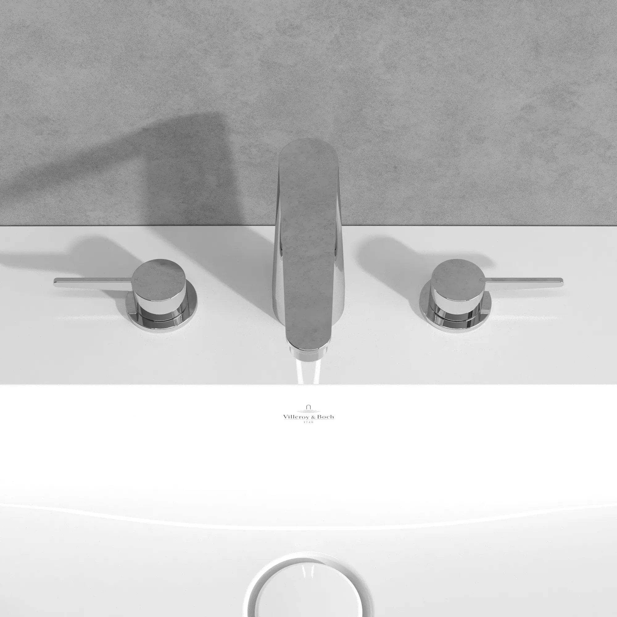 Zweihand-Waschtischarmatur „Conum“ 16,5 cm Ausladung 130 mm in Chrom Zweihand-Waschtischarmatur „Conum“ 16,5 cm Ausladung 130 mm in Chrom