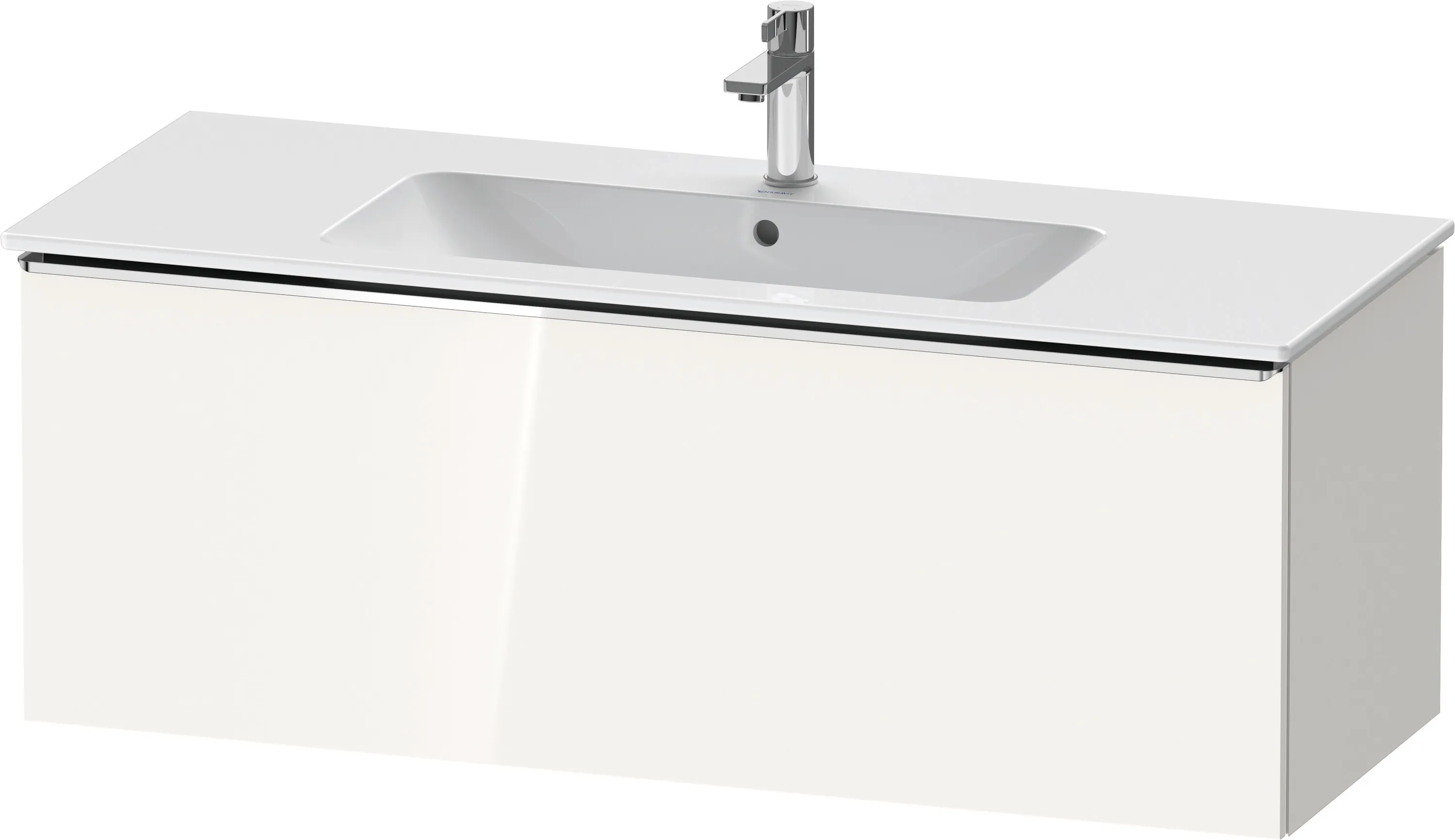 Duravit Waschtischunterschrank wandhängend „D-Neo“ 121 × 44 × 46,2 cm Weiß Hochglanz