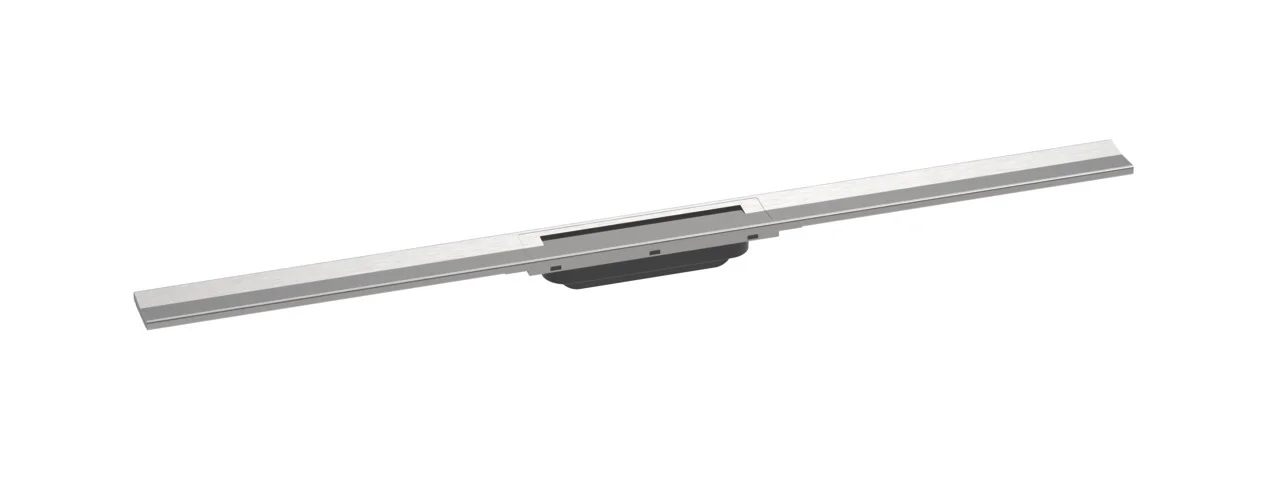 Hansgrohe RainDrain Flex Duschrinne 1000 mm, zweiseitig montierbar, höhenverstellbar, Edelstahl V2A, bis zu 60 l/min Ablaufleistung