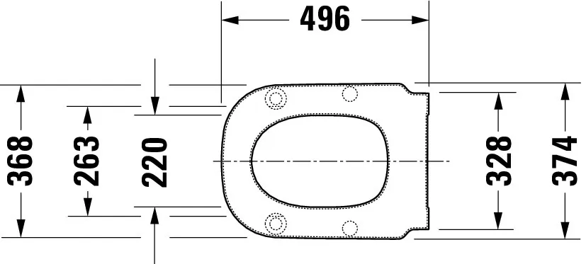 Duravit WC-Sitzring „D-Code“ Vital 36,8 × 49,6 × 4,2 cm in, Scharniere Edelstahl
