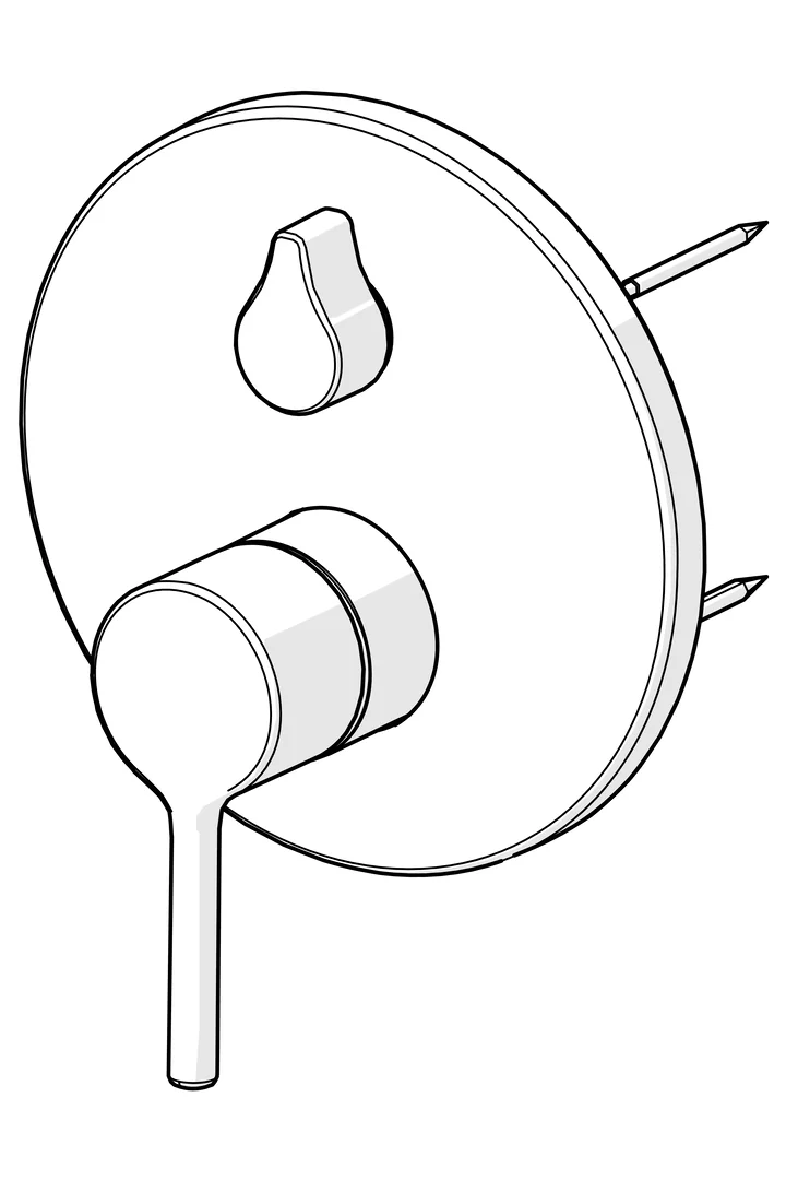 HansaVANTIS Wannen- und Brausearmatur, Einhebelmischer Chrom