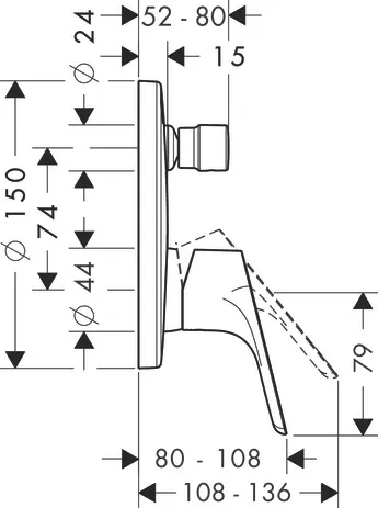 Wannenmischer Unterputz Focus Fertigset chrom Wannenmischer Unterputz Focus Fertigset chrom