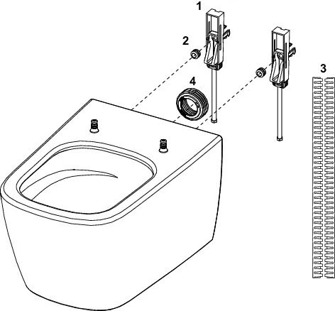 TECE WC „neo“, Befestigung verdeckt, ohne Spülrand