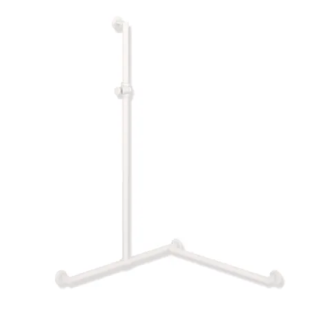 Duschhdl.,d:32/32,re,A1=1250mm, W1/2=800mm, plvb weiß tiefmatt/wem Duschhdl.,d:32/32,re,A1=1250mm, W1/2=800mm, plvb weiß tiefmatt/wem