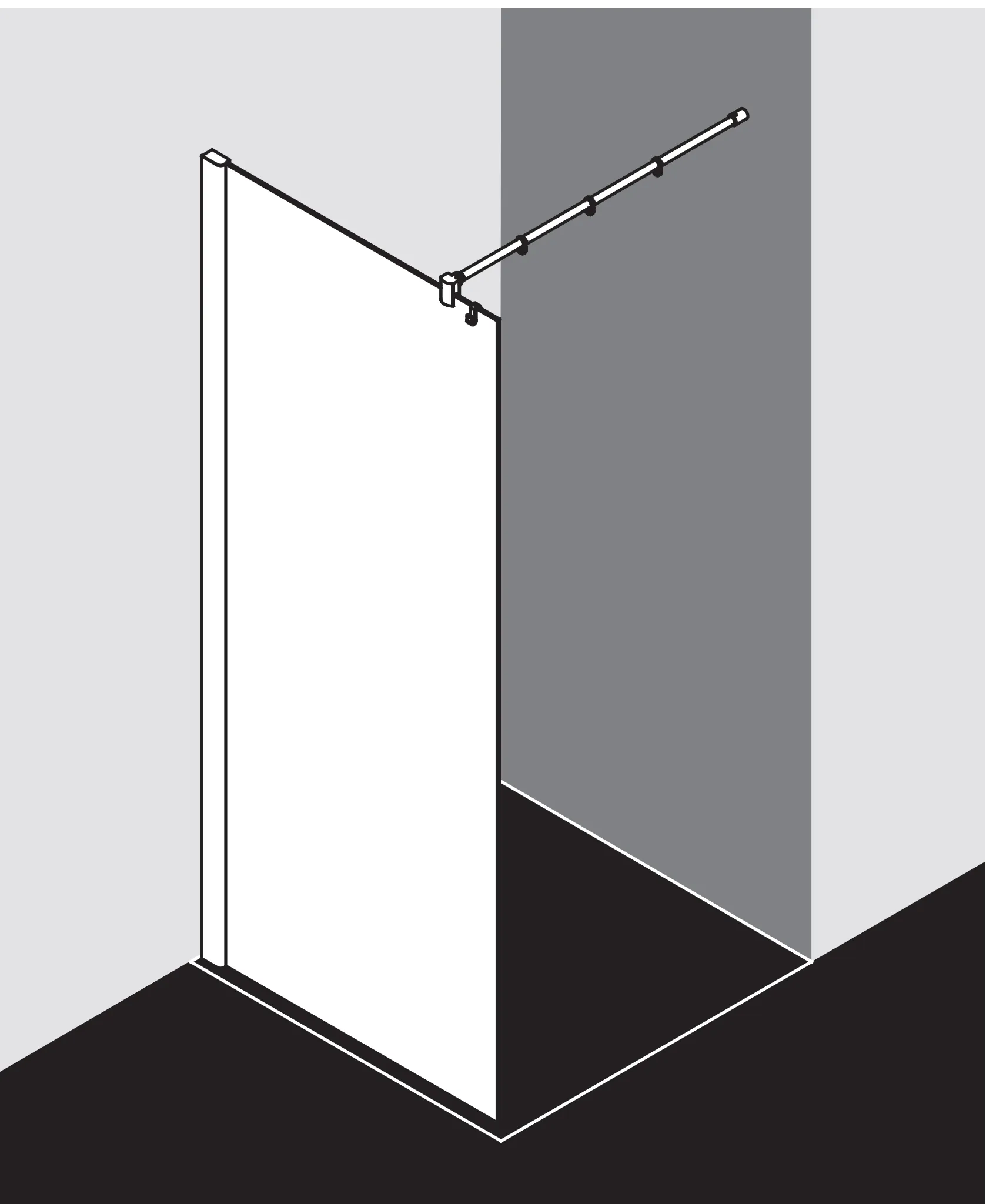Kermi Duschdesign Walk-In-Duschkabine WALK-IN Wall „PASA XP“ Glas Klar, Profile Silber Hochglanz, BV: 720 - 750 mm WE: 730 - 760 mm H: 2000 mm Kermi Duschdesign Walk-In-Duschkabine WALK-IN Wall „PASA XP“ Glas Klar, Profile Silber Hochglanz, BV: 720 - 750 mm WE: 730 - 760 mm H: 2000 mm