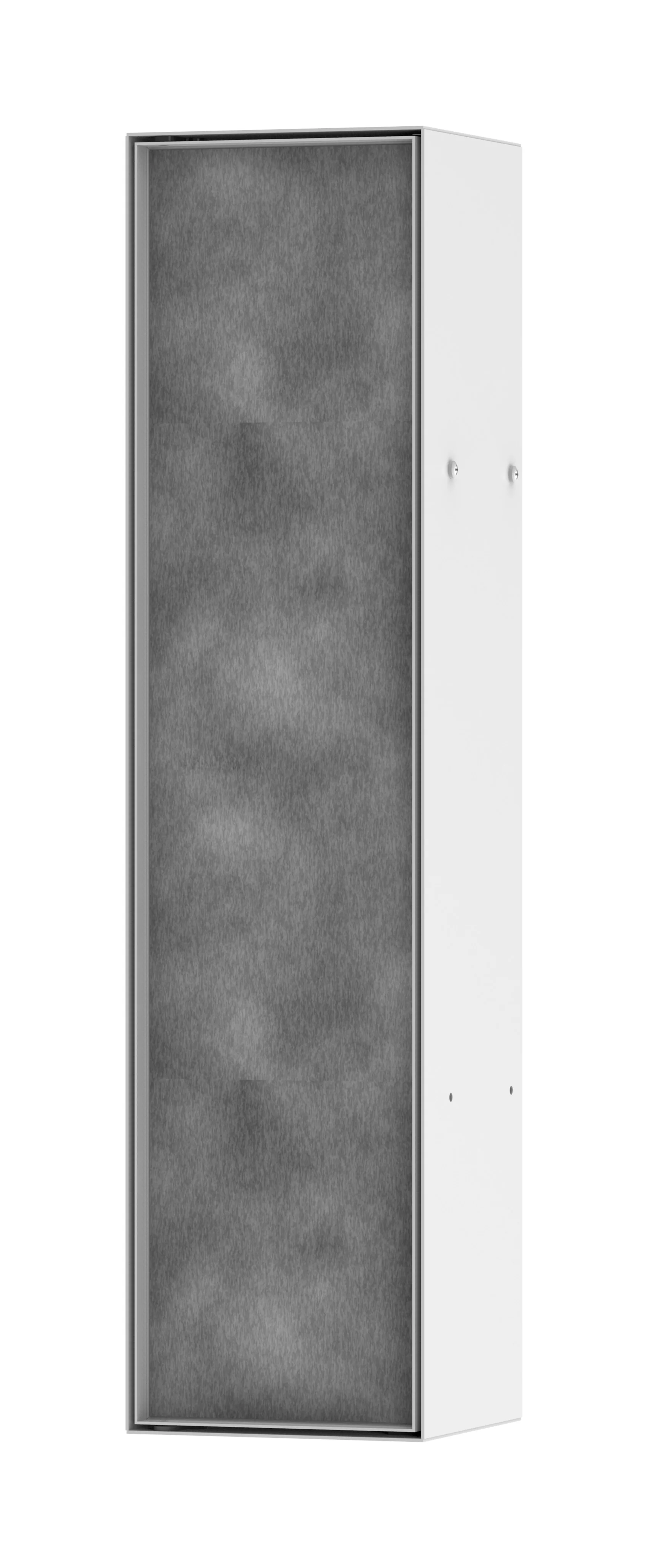 Hansgrohe XtraStoris Rock Einbau Toilettenbürstenhalter mit Ablage und befliesbarer Tür, Mattweiß