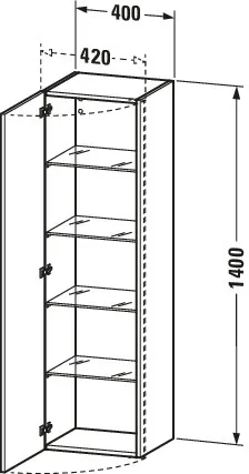 Duravit Hochschrank „DuraStyle“ 40 × 140 × 36 cm