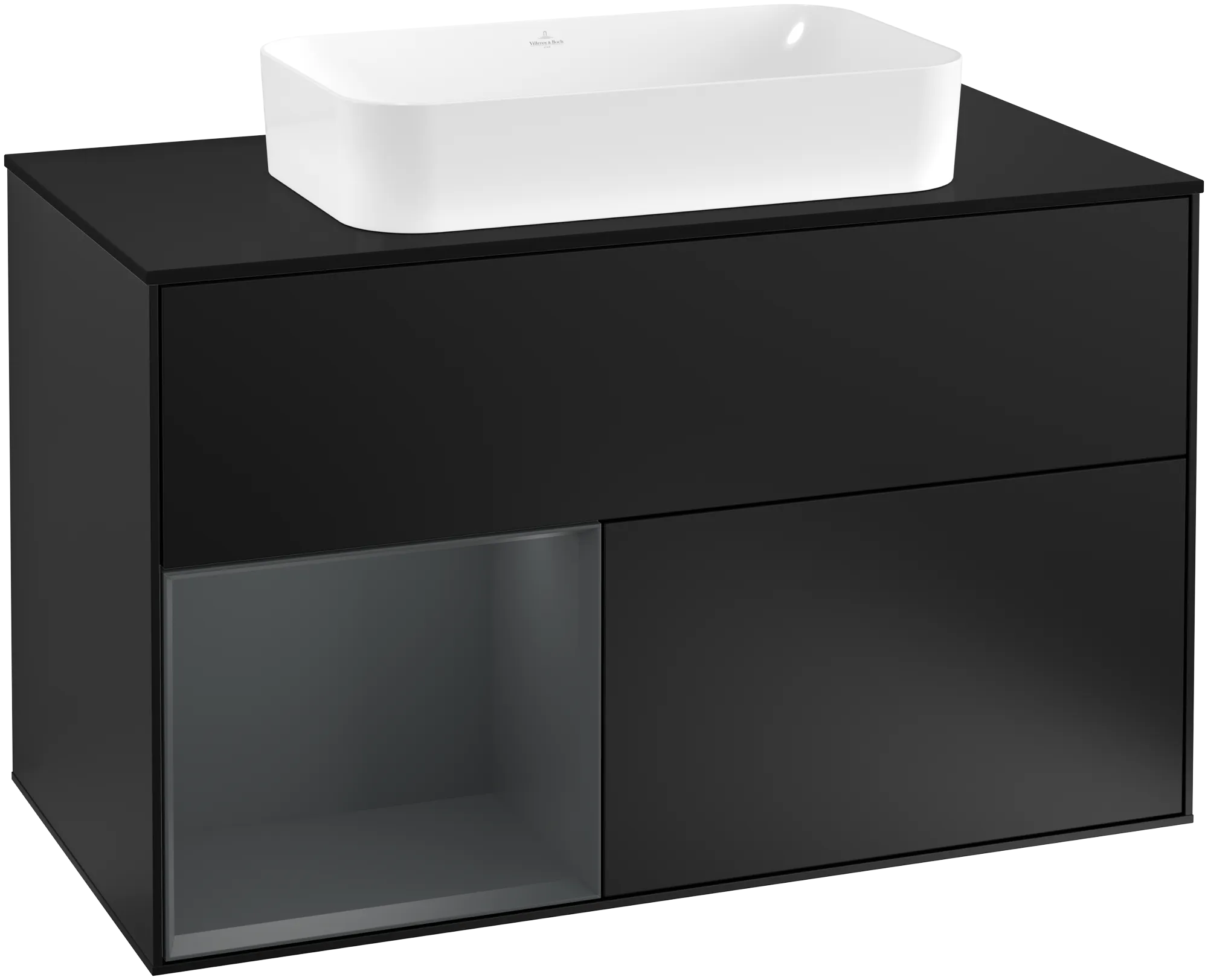 Villeroy & Boch Finion Waschbeckenunterschrank G24, 1000x603x501mm, Black Matt Lacquer / Midnight Blue Matt Lacquer