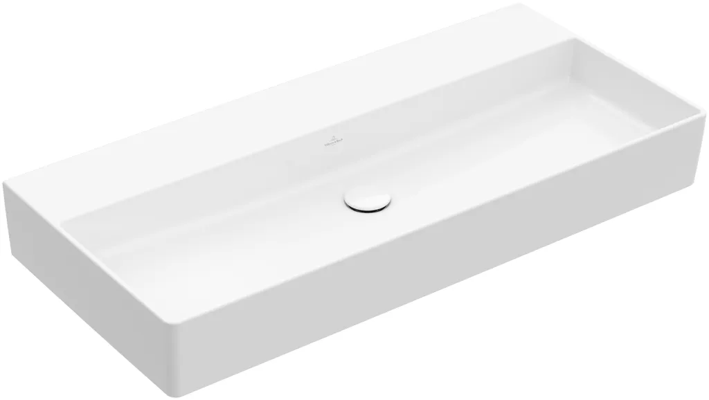 Villeroy & Boch Wandwaschtisch aus TitanCeram geschliffen „Memento 2.0“ 1000 × 470 × 135 mm, ohne Hahnlochbohrung in Pure Black Villeroy & Boch Wandwaschtisch aus TitanCeram geschliffen „Memento 2.0“ 1000 × 470 × 135 mm, ohne Hahnlochbohrung in Pure Black