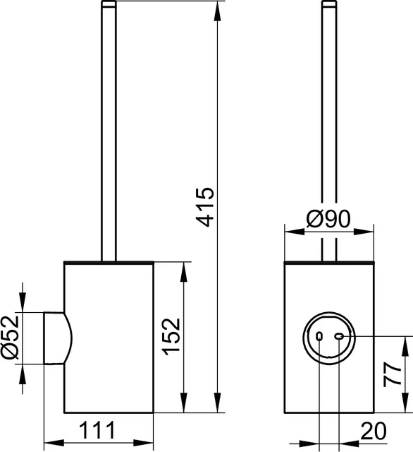 REVA 12864019000 Toilettenbürstengarnitur verchromt REVA 12864019000 Toilettenbürstengarnitur verchromt